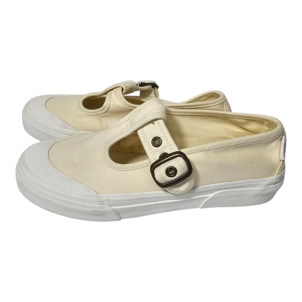 Mary Jane Vans Cream Canvas Sneakers Sz 6.5 Womens Academy Boho - Picture 3 of 7